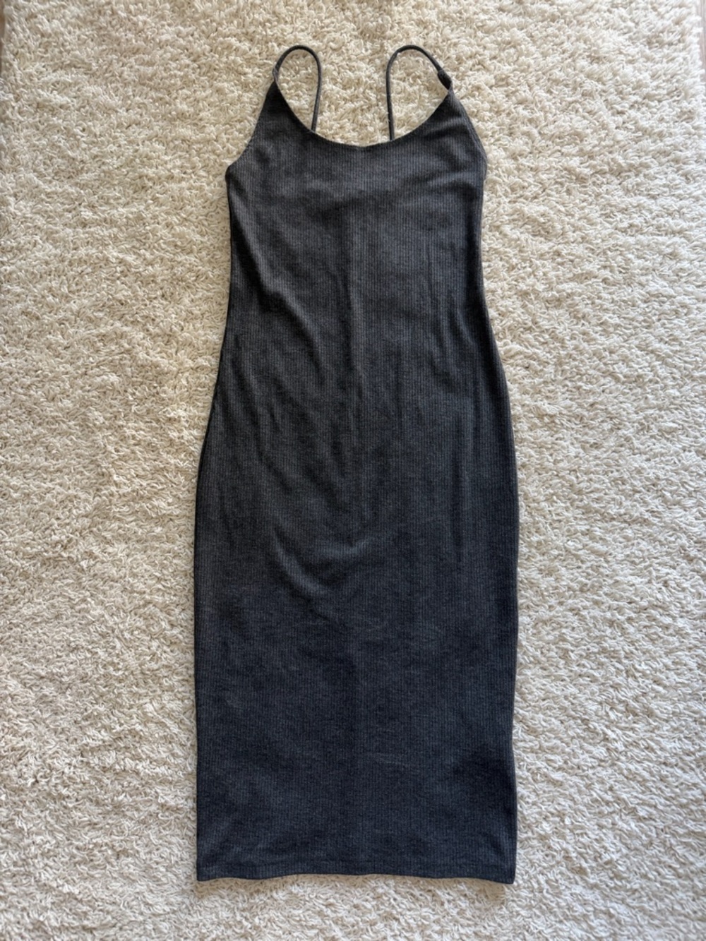 H&M grey Midi Dress bodycon XS